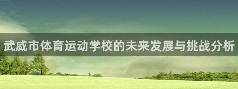 MK体育官方正版app集团简介：武威市体育运动学校的未来发展